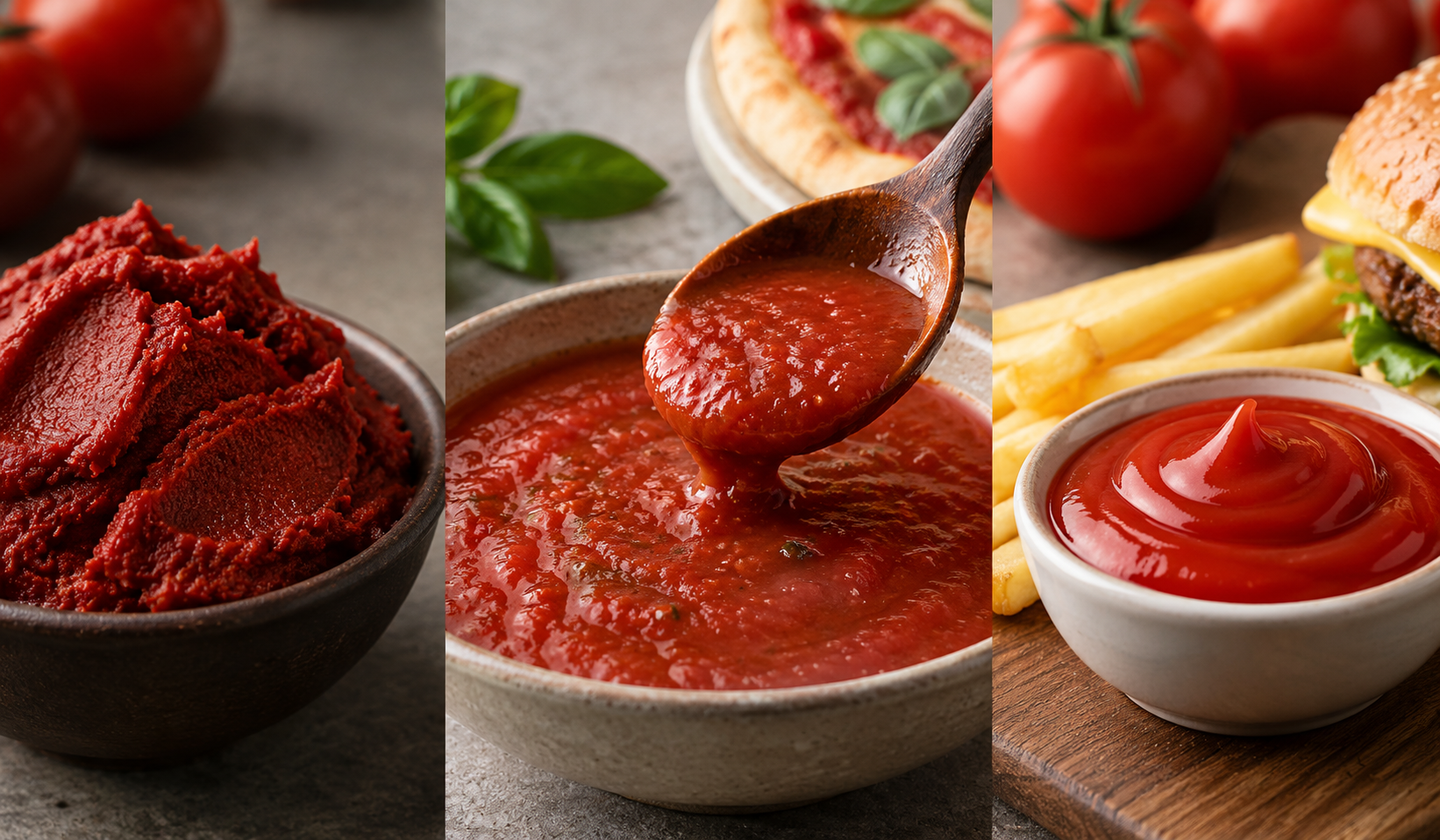 Apa Bedane Inti Antarane Tempel Tomat, Saus Tomat lan Ketchup?