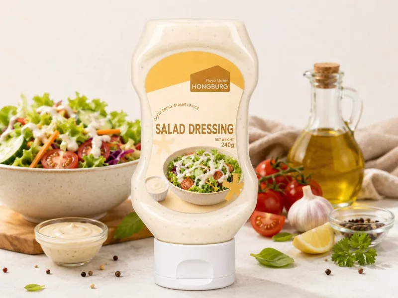 Klamben salad klasik kanthi rasa sing seimbang
