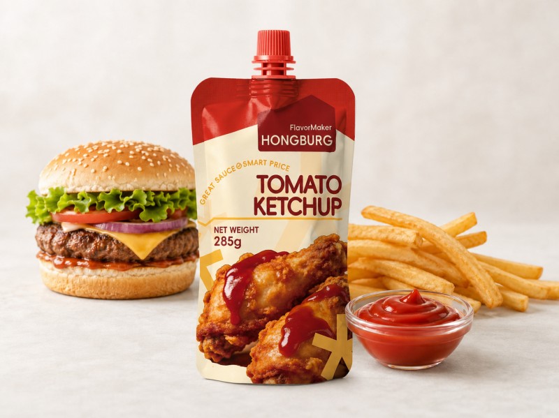 Ketchup Tomat Klasik kanggo Goreng lan Burger