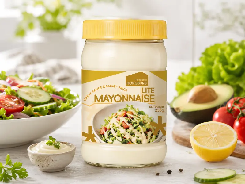 Mayonnaise Lite ing Botol Kaca