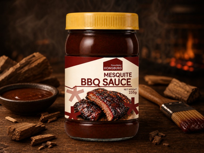 Saus BBQ Mesquite kanthi Rasa Smoky sing sugih