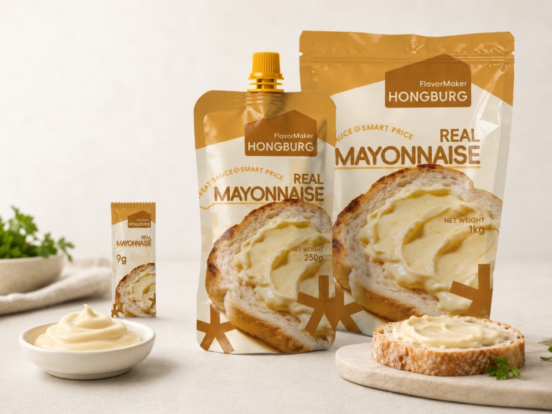 Mayonnaise nyata ing sachet
