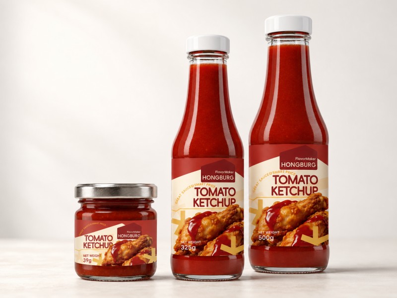 Ketchup Tomat ing Botol Kaca