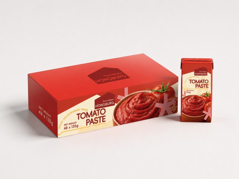 Tempel tomat ing Tetra Pak